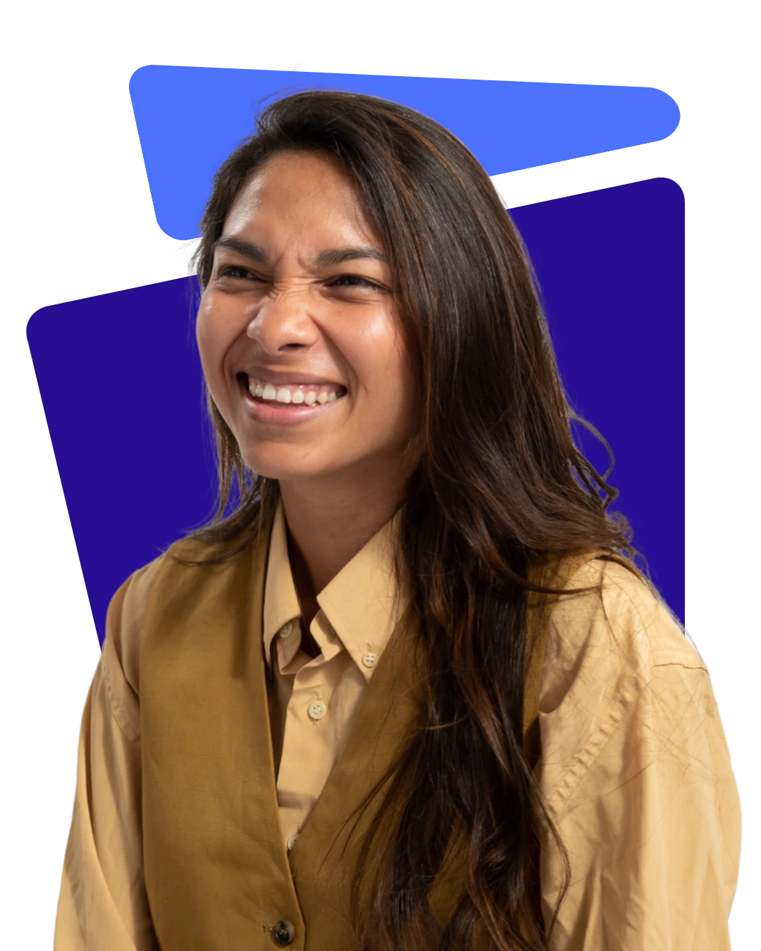 Smiling remote professional